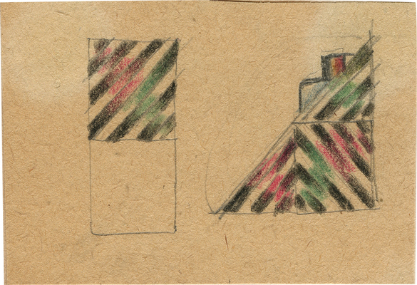 Ермолаева Вера Михайловна. Эскиз оформления для фабрики «Ленжет»